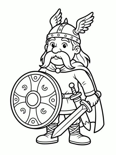 Desenho de Vercingétorix para colorir