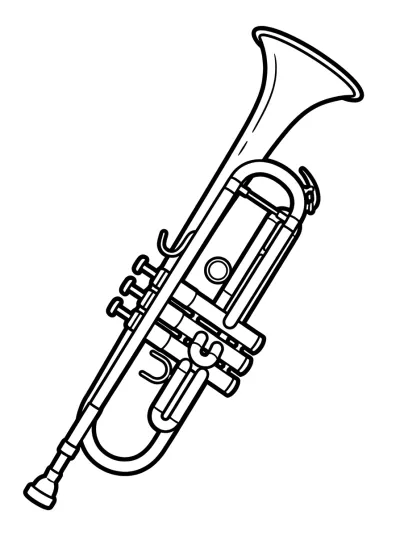 Desenho de Trompete para colorir
