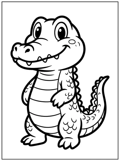 Desenho de Jacarezinho Bebê para colorir
