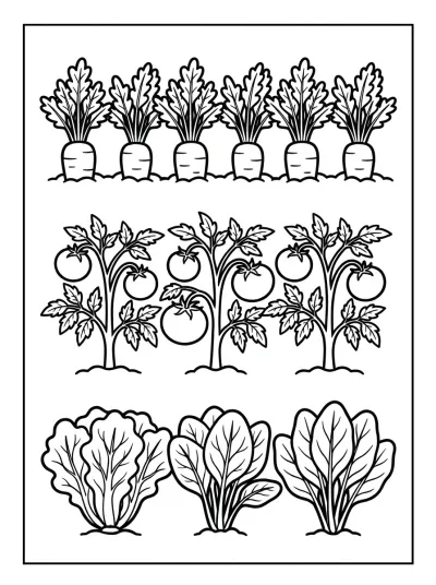 Desenho de Horta para colorir