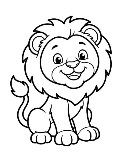 Desenho de Filhote de Leao para colorir