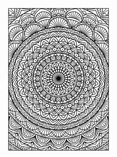 Desenho de Mandala de Camadas Infinitas para colorir