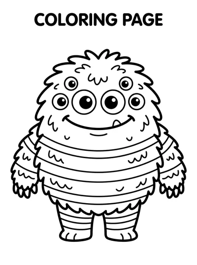 Desenho de Monstrinho Peludo para colorir