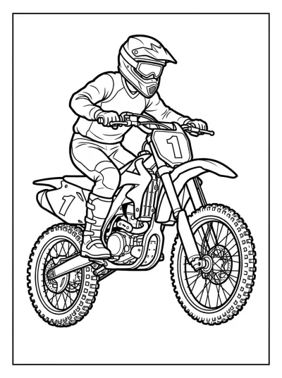 Desenho de Moto de Trilha para colorir