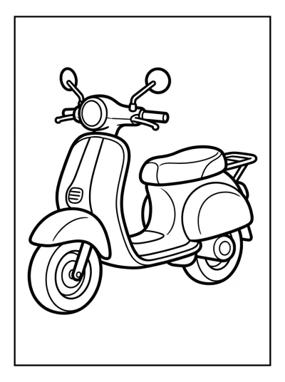 Desenho de Scooter para colorir