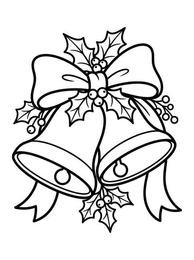Desenho de Sino de Natal para colorir