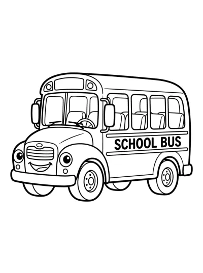 Desenho de Ônibus Escolar para colorir