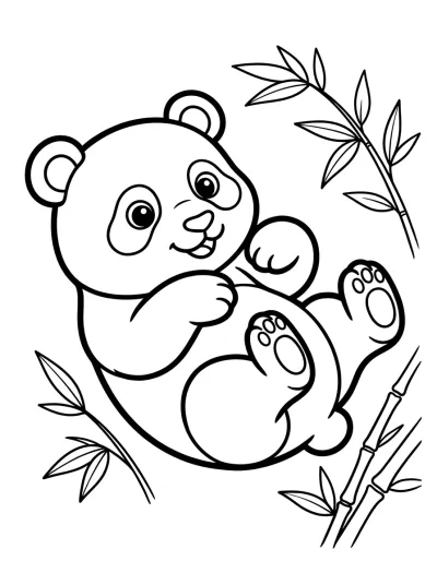 Desenho de Panda Bebe para colorir