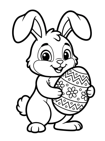 Desenho de Coelho da Páscoa para colorir