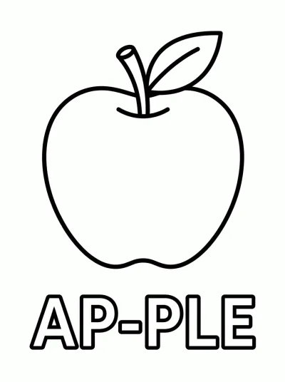 Desenho de Apple coloring page para colorir