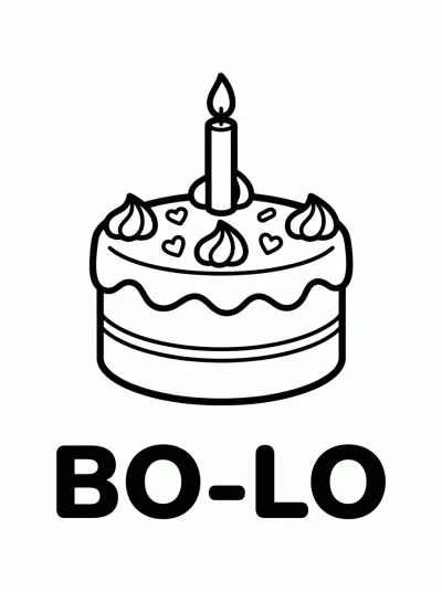 Desenho de Bolo para colorir para colorir