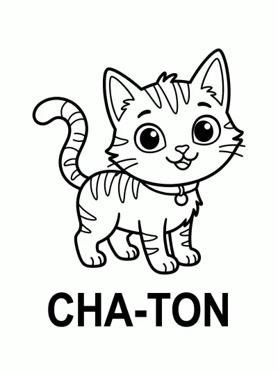 Desenho de Chaton à colorier para colorir
