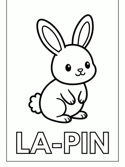Desenho de Lapin à colorier para colorir