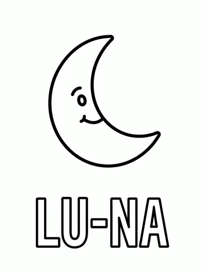 Desenho de Luna para colorear para colorir