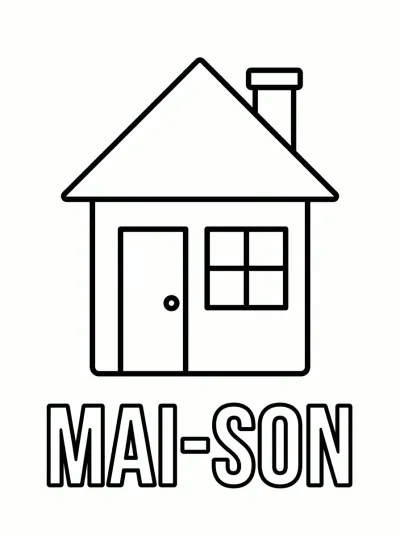 Desenho de Maison à colorier para colorir