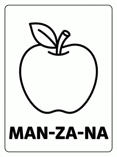 Desenho de Manzana para colorear para colorir