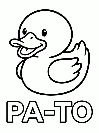 Desenho de Pato para colorir para colorir