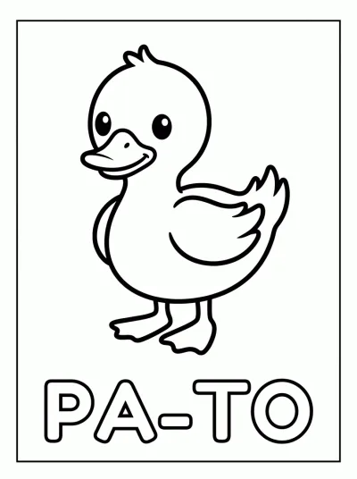 Desenho de Pato para colorear para colorir