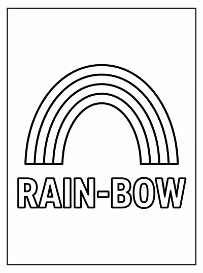Desenho de Rainbow coloring page para colorir