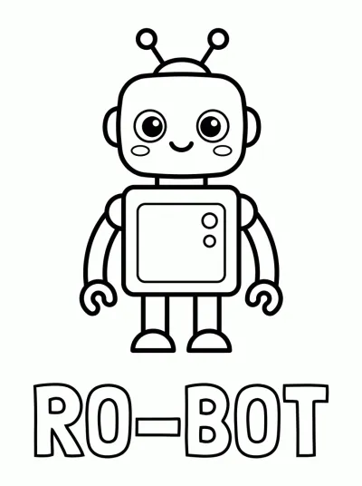 Desenho de Robot coloring page para colorir
