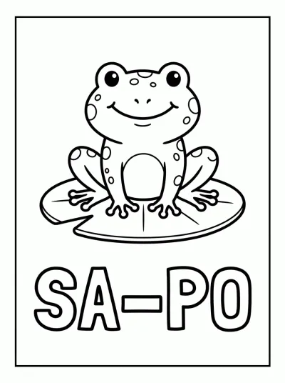 Desenho de Sapo para colorir para colorir