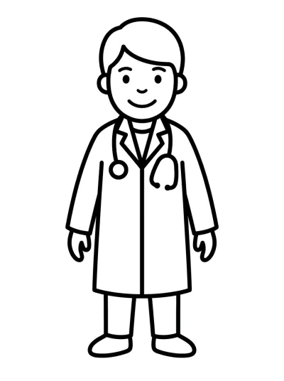 Desenho de Médico para colorir