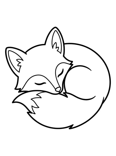Desenho de Raposinha Bebe para colorir