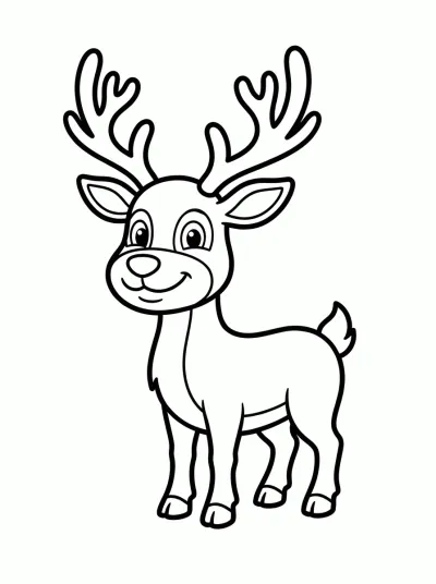 Desenho de Rena Fofa para colorir