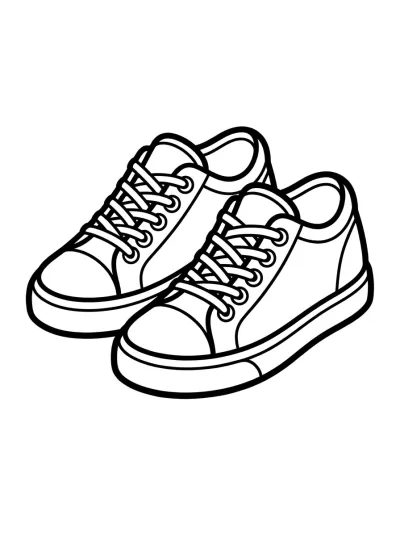 Desenho de Par de Tênis para colorir