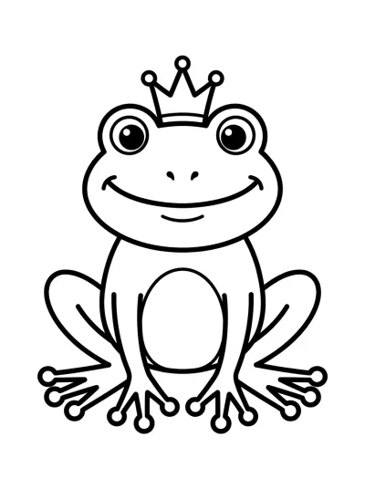 Desenho de Sapo Príncipe para colorir