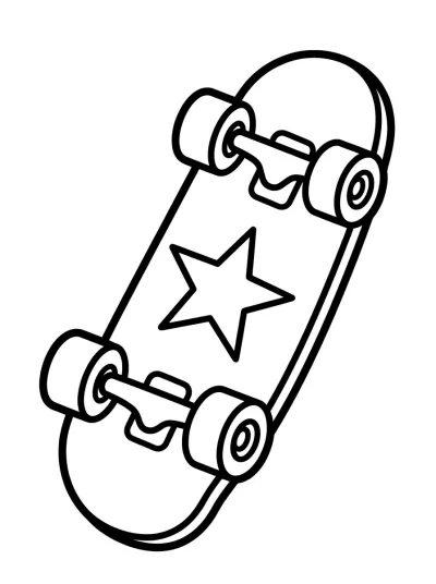 Desenho de Skate Radical para colorir