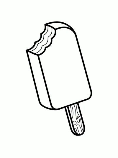 Desenho de Picolé para colorir