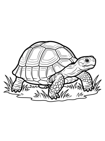 Desenho de Tartaruga de Terra para colorir