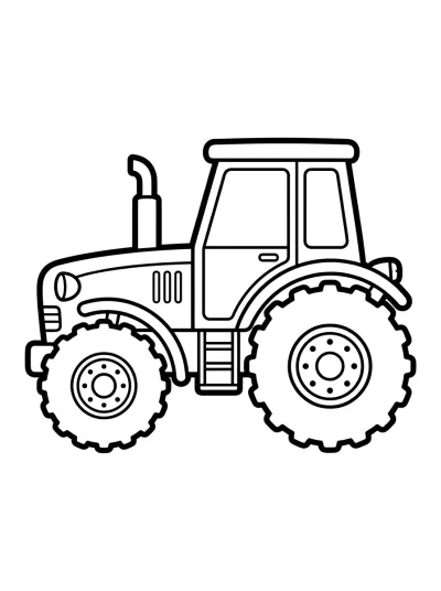 Desenho de Trator da Fazenda para colorir