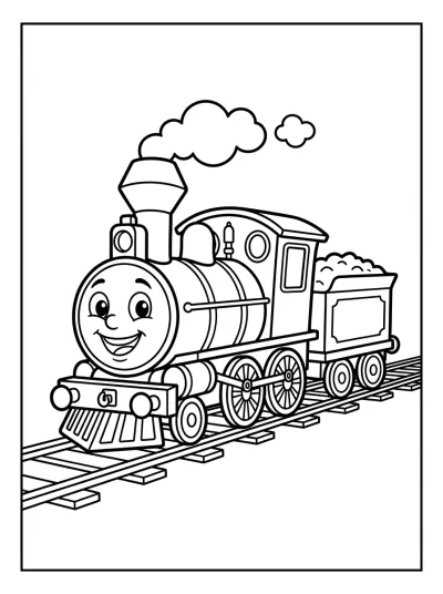 Desenho de Trem a Vapor para colorir