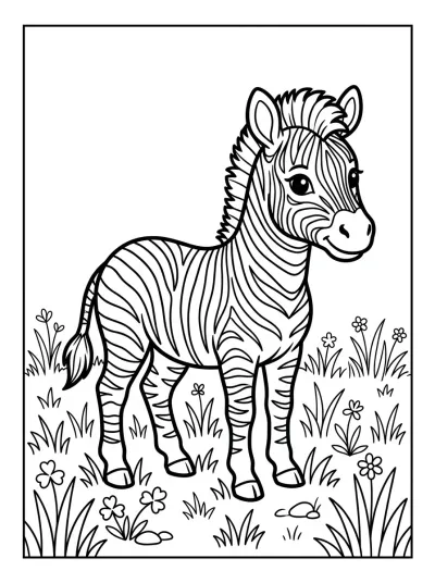 Desenho de Zebra Bebe para colorir