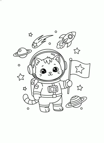 Gatinho astronauta